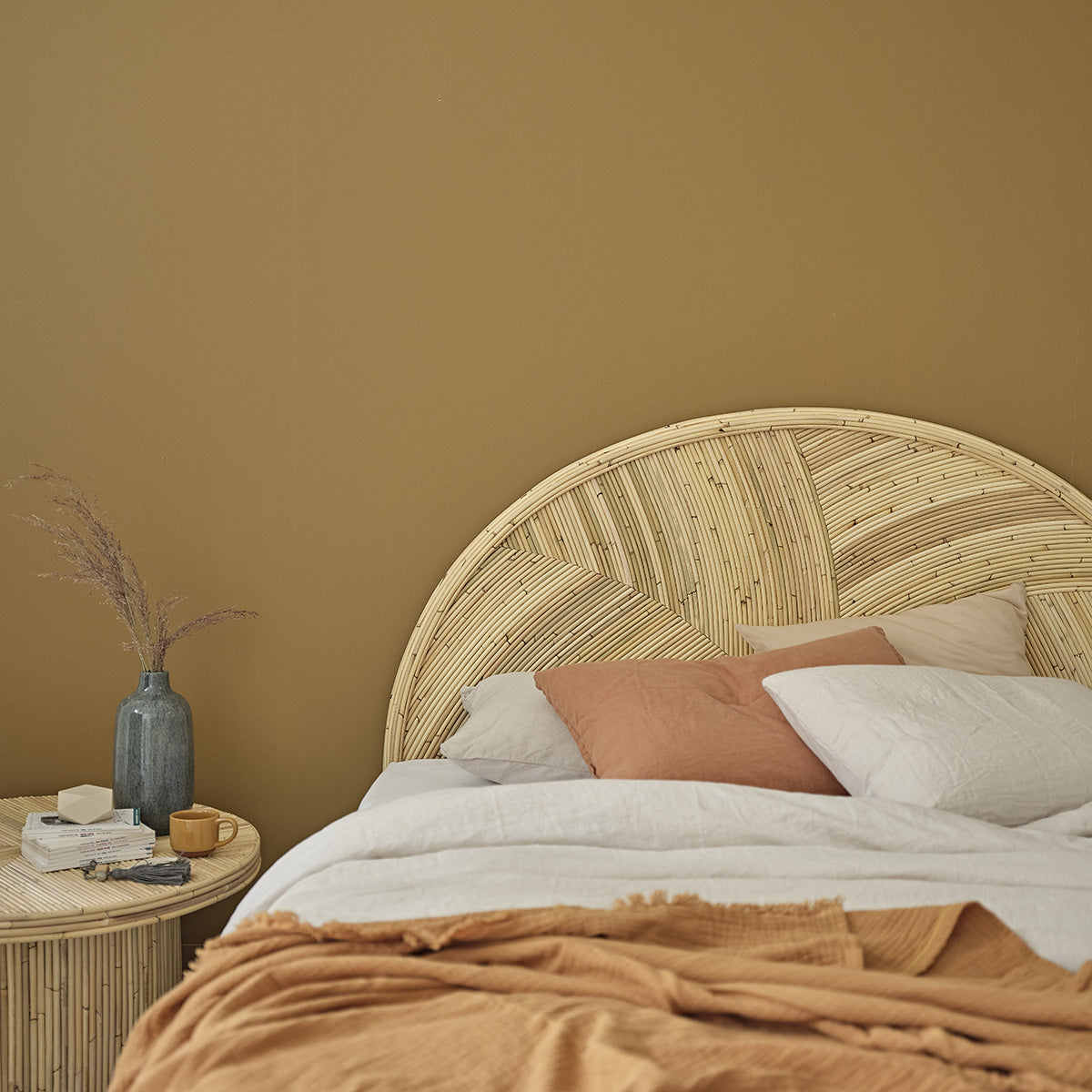 ALMA - Tête de lit en canne de rotin 160 cm