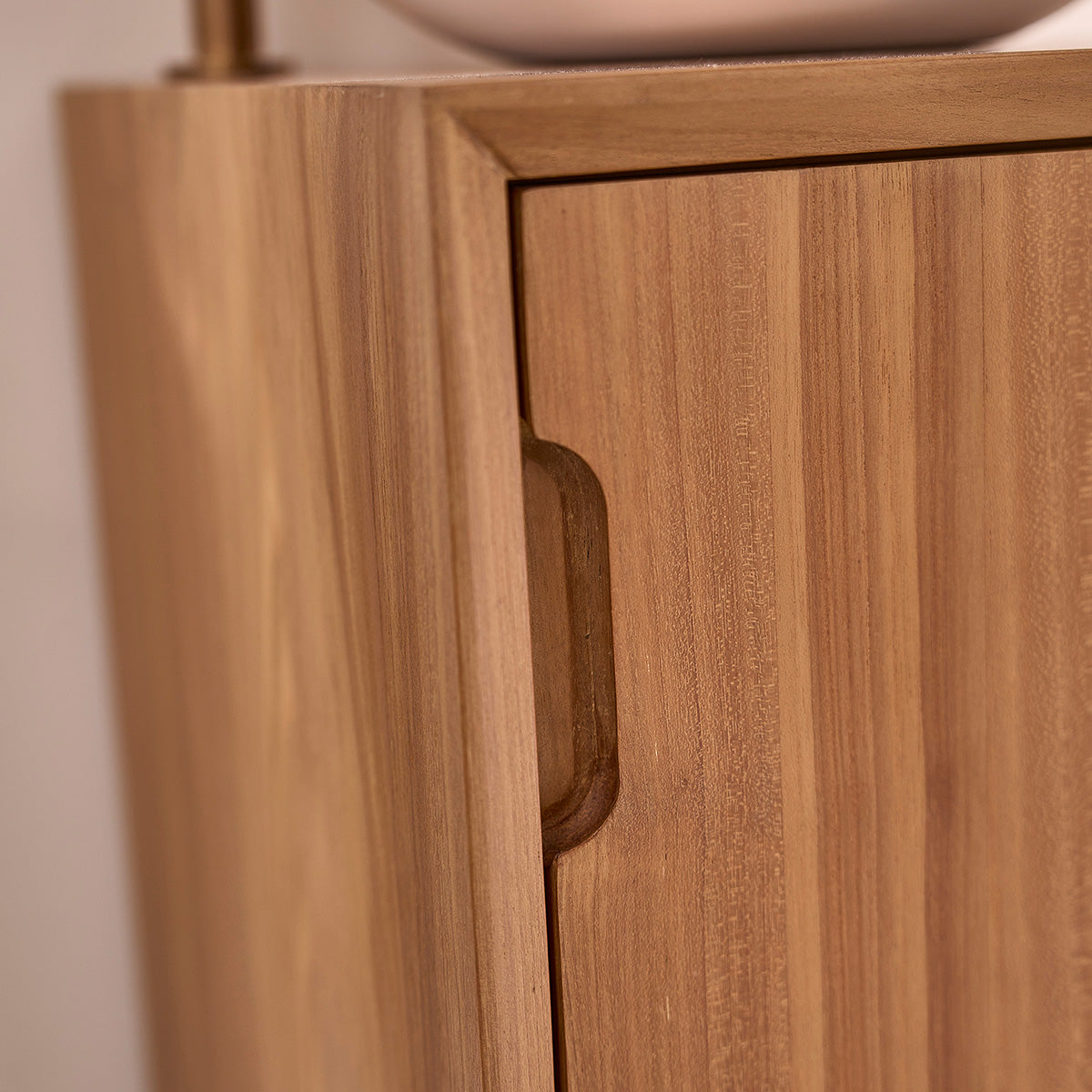 GUSTAVE - Lavabo sospeso in teak massello 35 cm