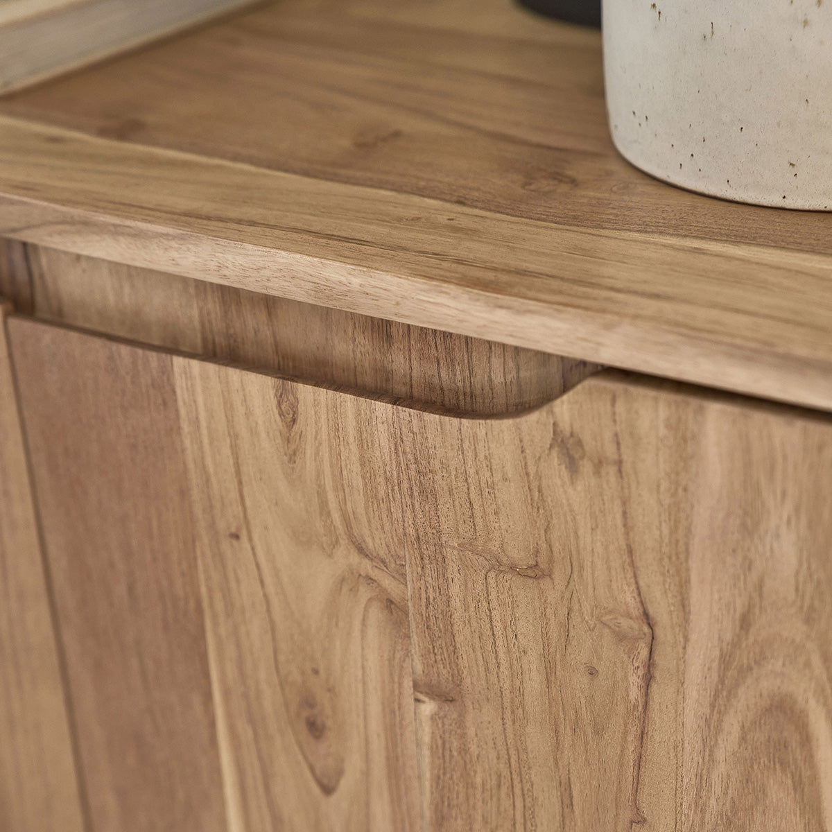 SAMSO - Credenza in legno massello di acacia da 100 cm