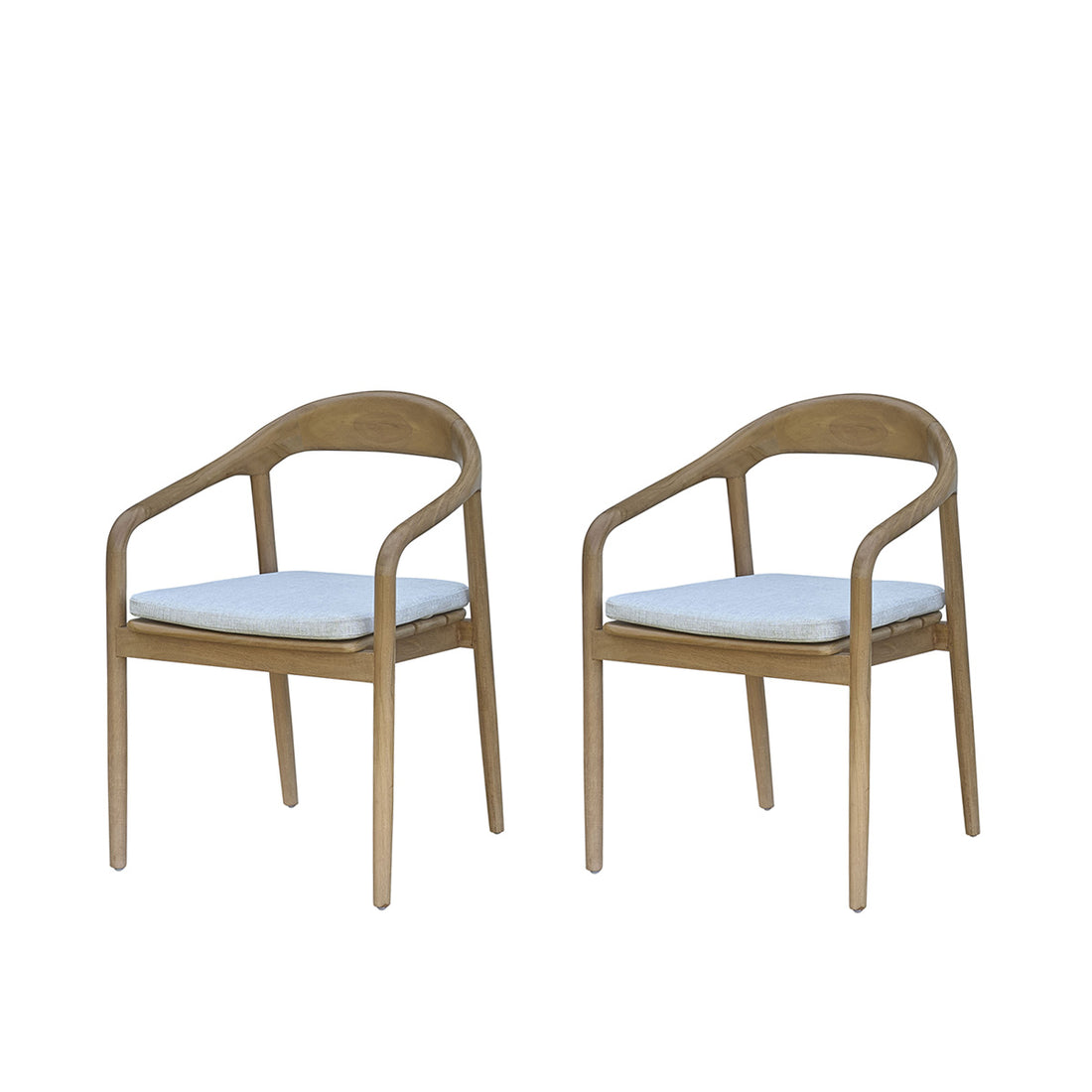 AMBRE - Poltrona da giardino in teak massello (set di 2)
