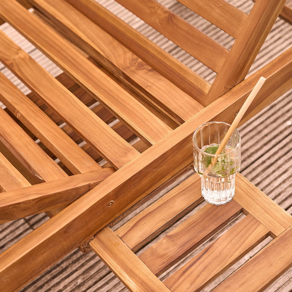 BALI - Lettino in teak massello oliato (set di 2)