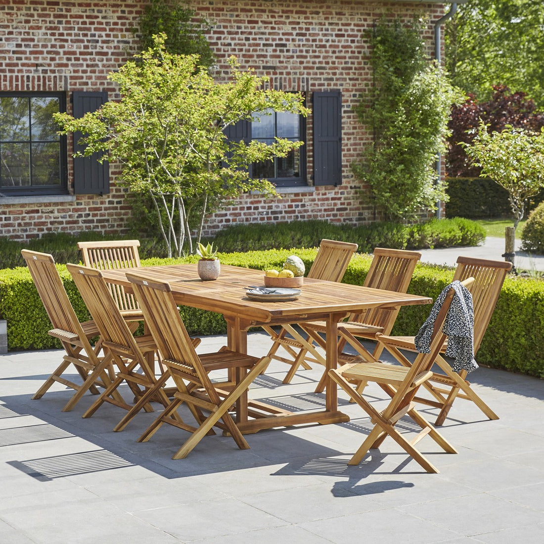 BALI - Salon de jardin en teck huilé massif 8/10 pers.