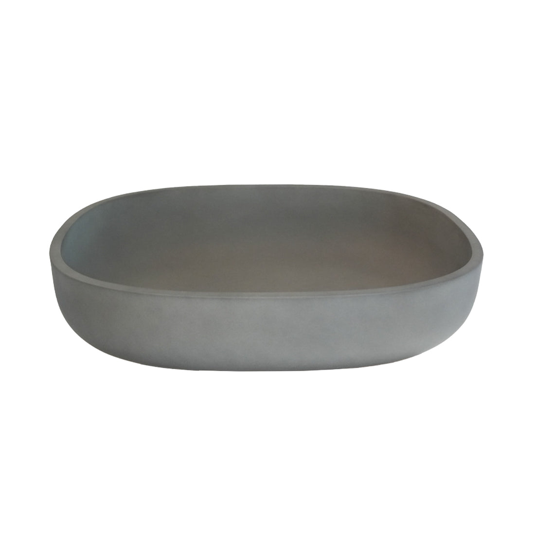 PURE - Lavabo in cemento grigio ovale 50 cm