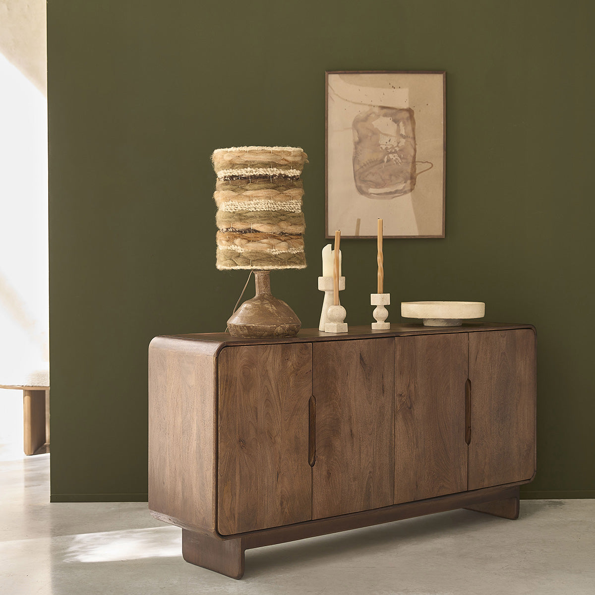 SOFIA - Credenza in legno massello di mango, 160 cm