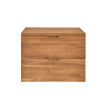 Waschtischunterschrank aus massivem Teakholz, hängend, 60 cm