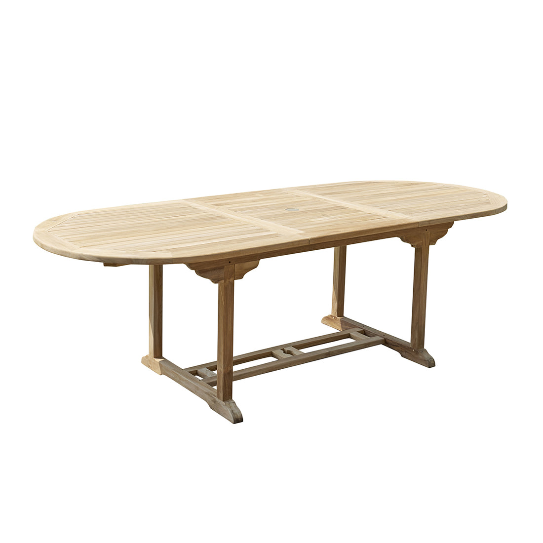 MIDLAND - Table de jardin en teck massif extensible ovale 8/10 pers.
