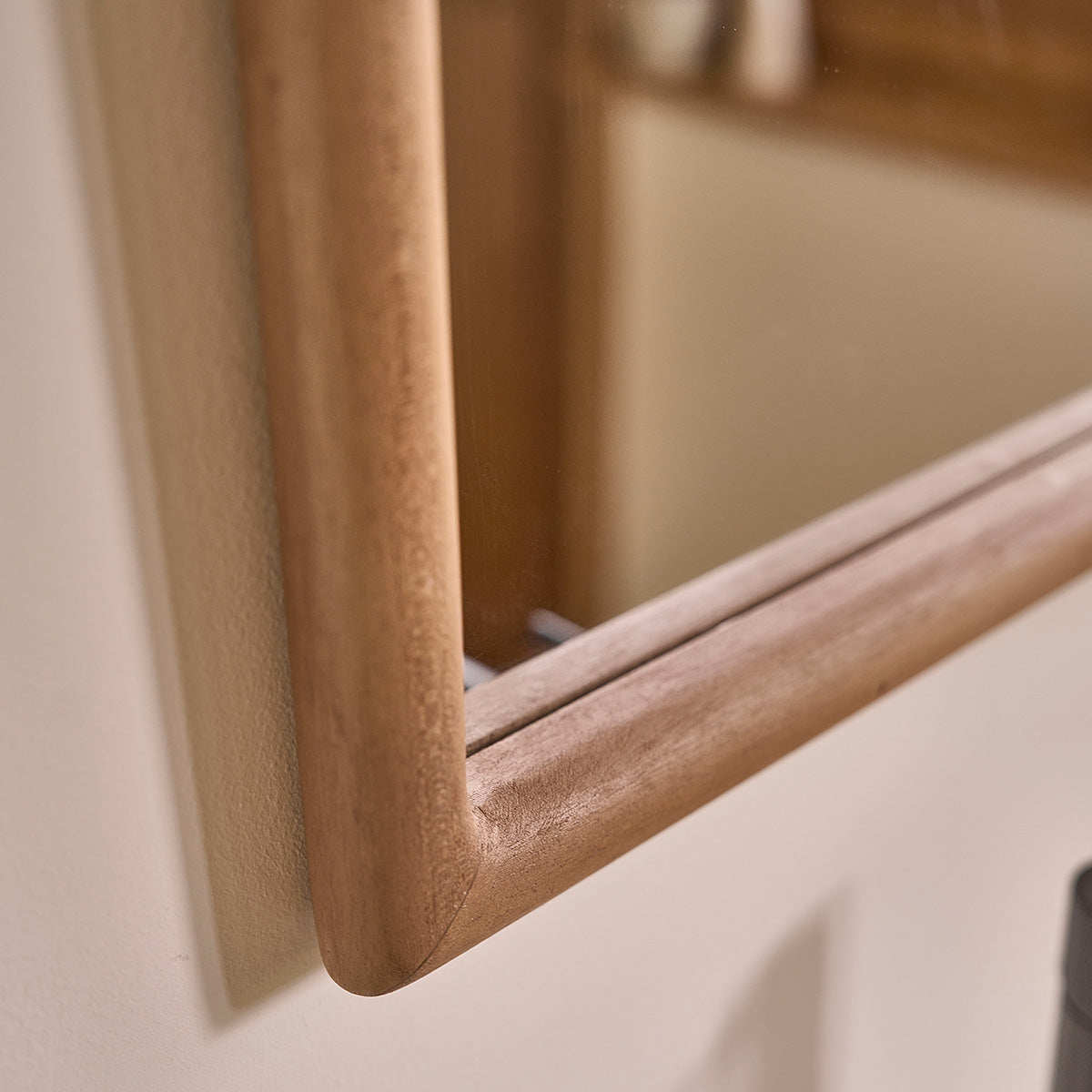 COLINE - Specchio in teak massello 80x50 cm