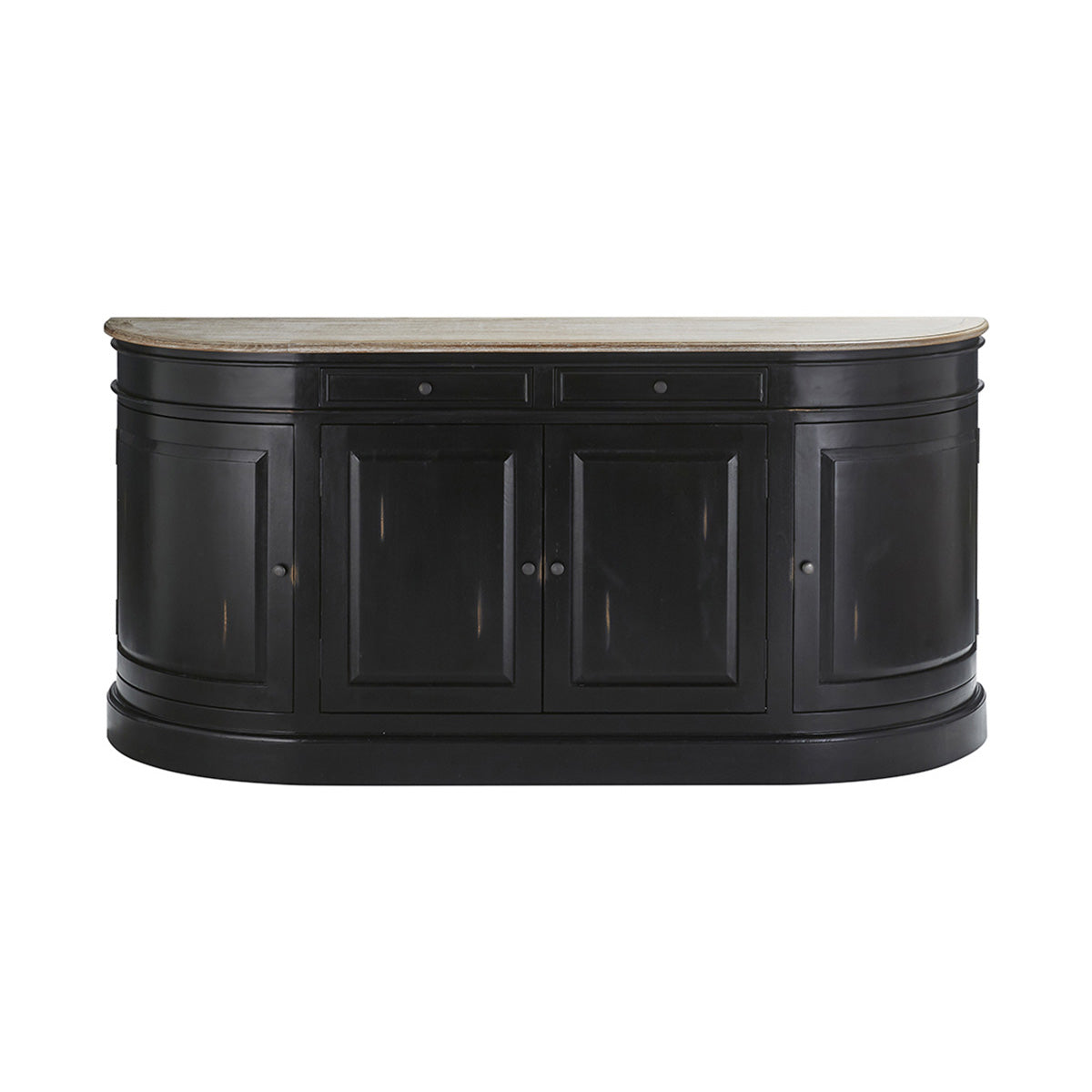 LONDRES - Buffet aus Mahagoni und massivem Teakholz 180 cm schwarz
