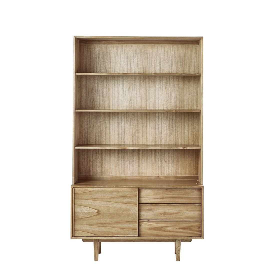 FIFTIES - Bibliothèque haute en mindi massif, H 205 cm