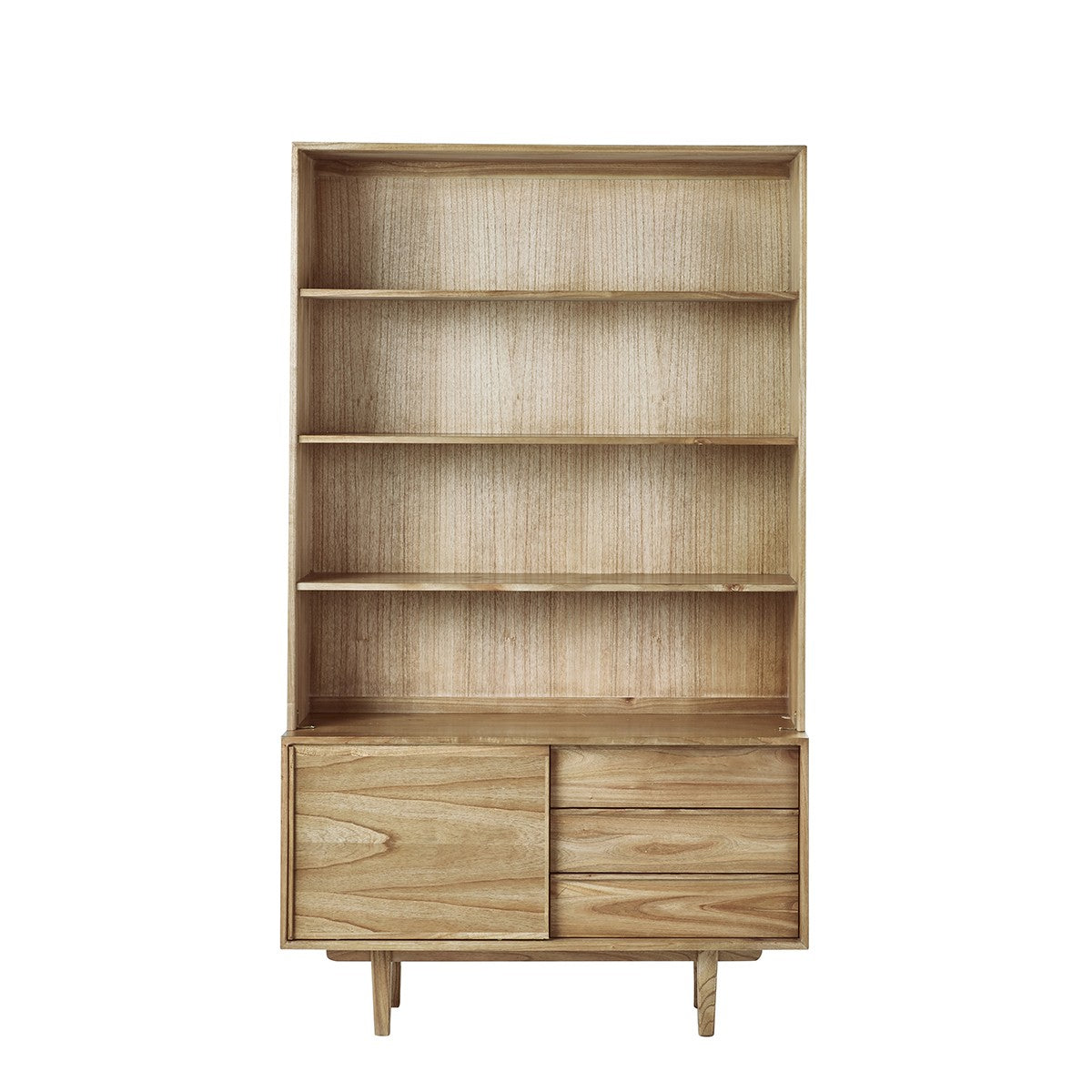 FIFTIES - Bibliothèque haute en mindi massif, H 205 cm