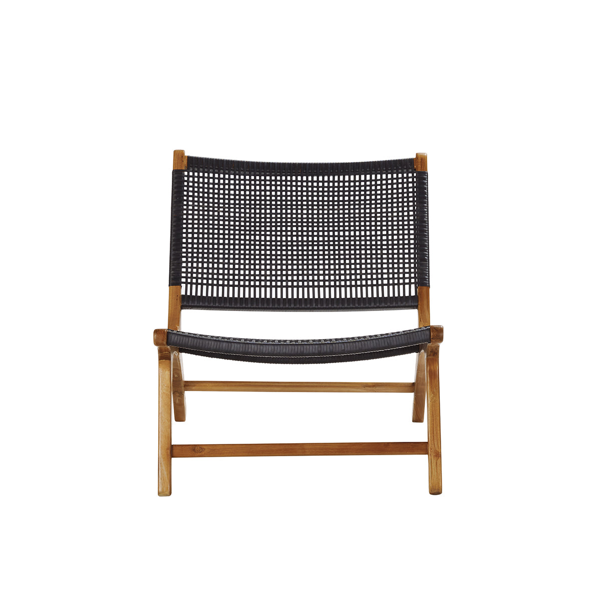 LINA - Fauteuil en teck massif et tissage