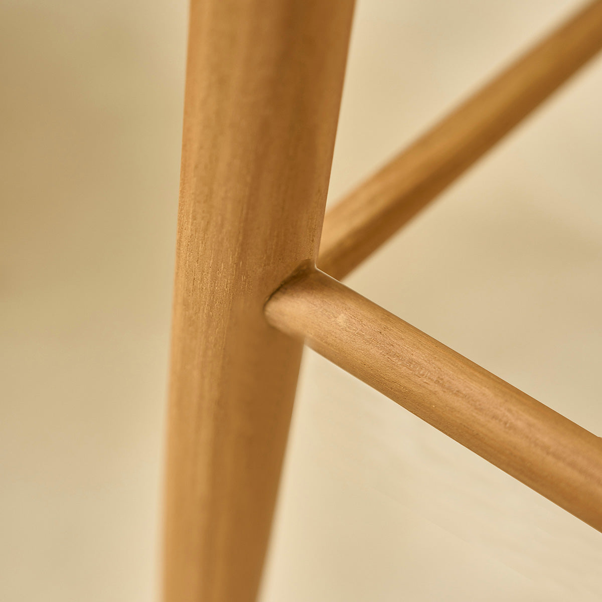 AMBRE - Set di 2 sgabelli da bar in teak massello 75 cm