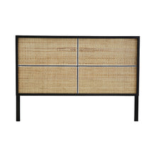 Kopfteil aus Rattan und massivem Mindi 160 cm