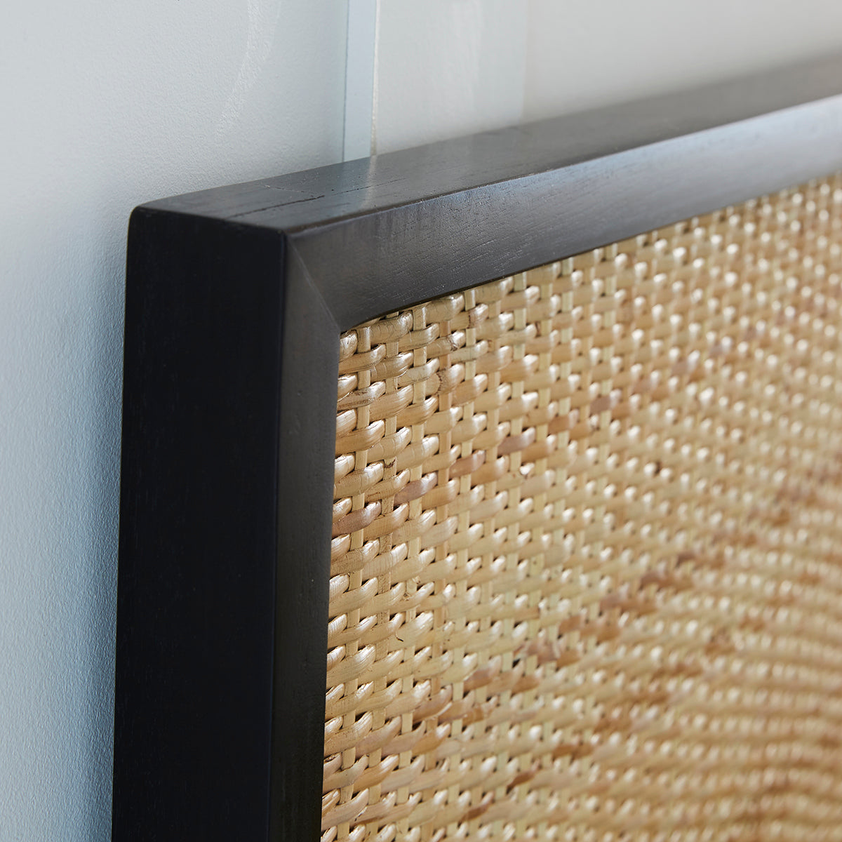 SOHO - Tête de lit en rotin et acajou massif 160 cm