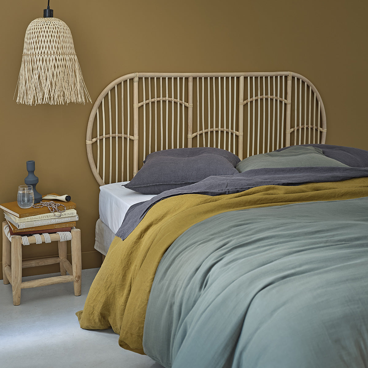 BOHO - Kopfteil aus Rattan 160 cm