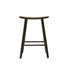 Sgabello da bar in teak massello nero 65 cm