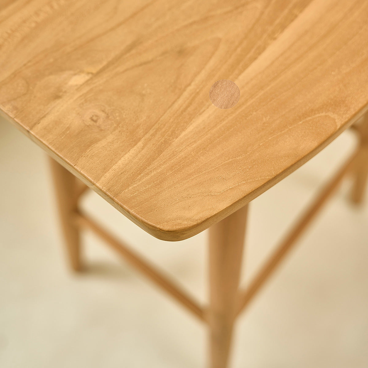 AMBRE - Tabouret de bar en teck massif 75 cm