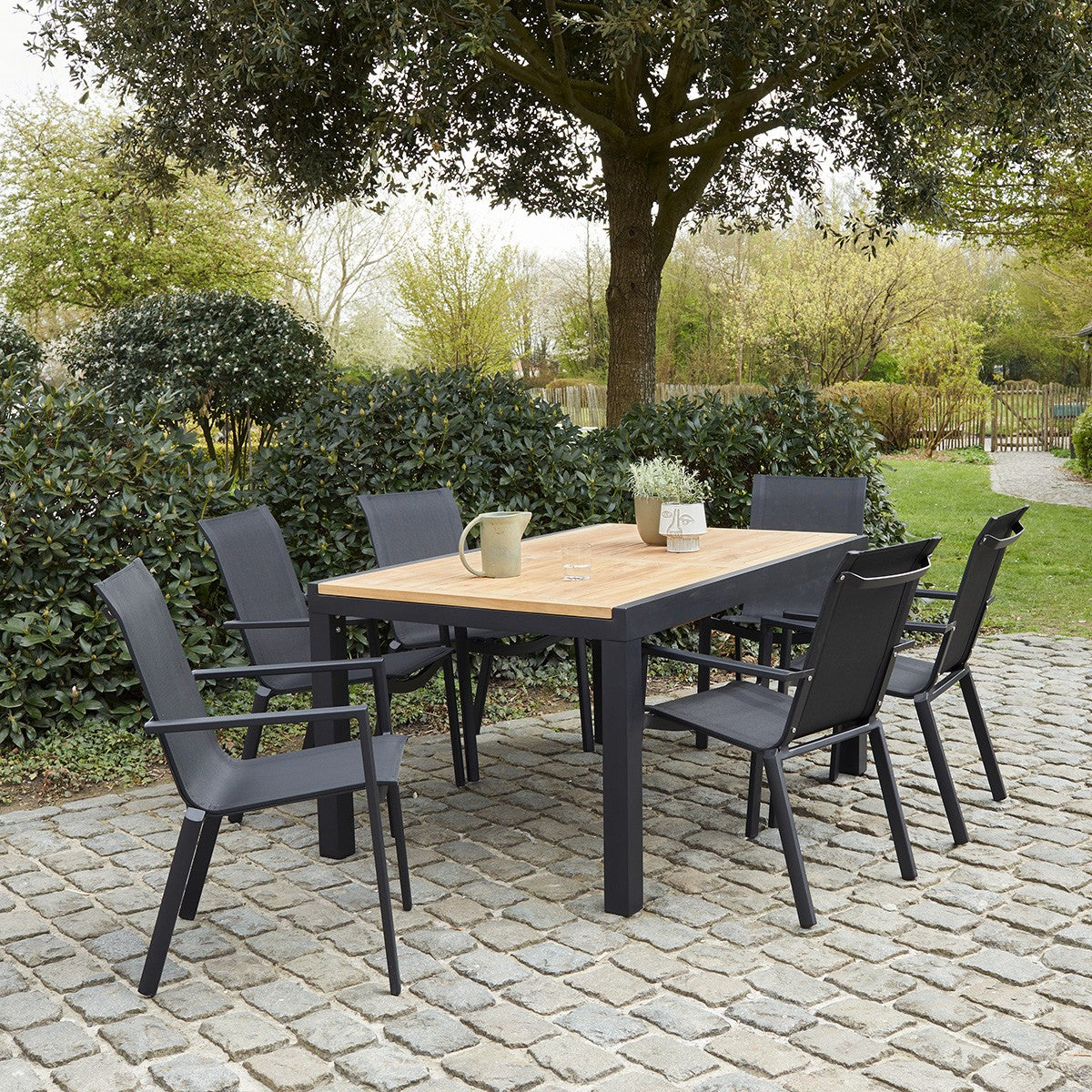 BALITECK - Salon de jardin en teck massif 6/10 pers.