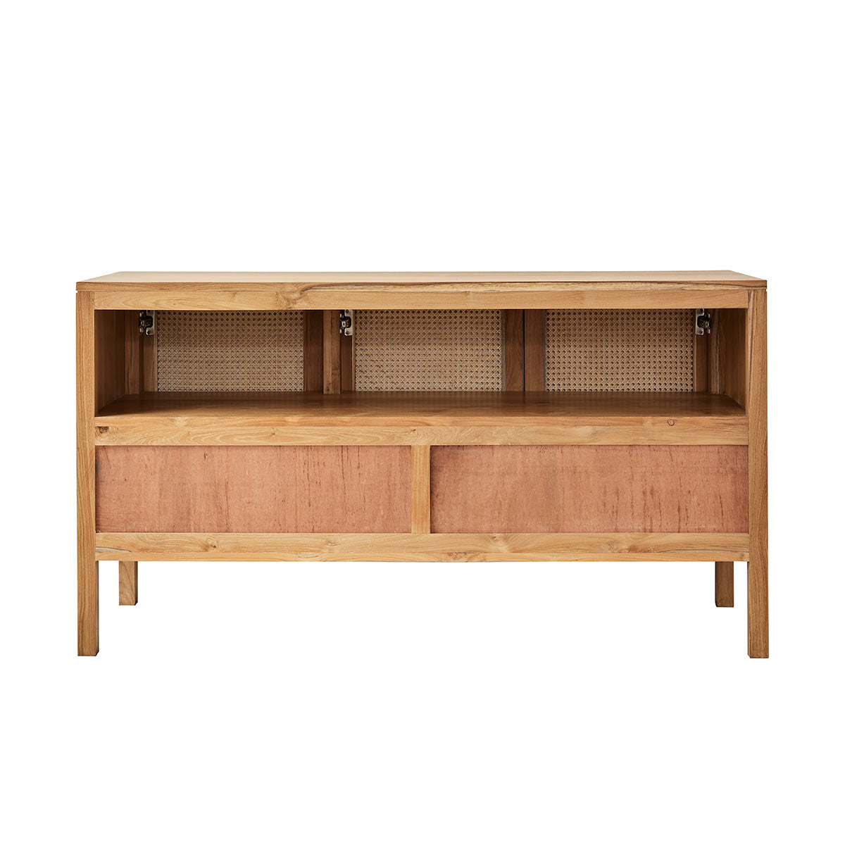 ELIOTT - Mobile per lavabo in teak massello e cannage 145 cm