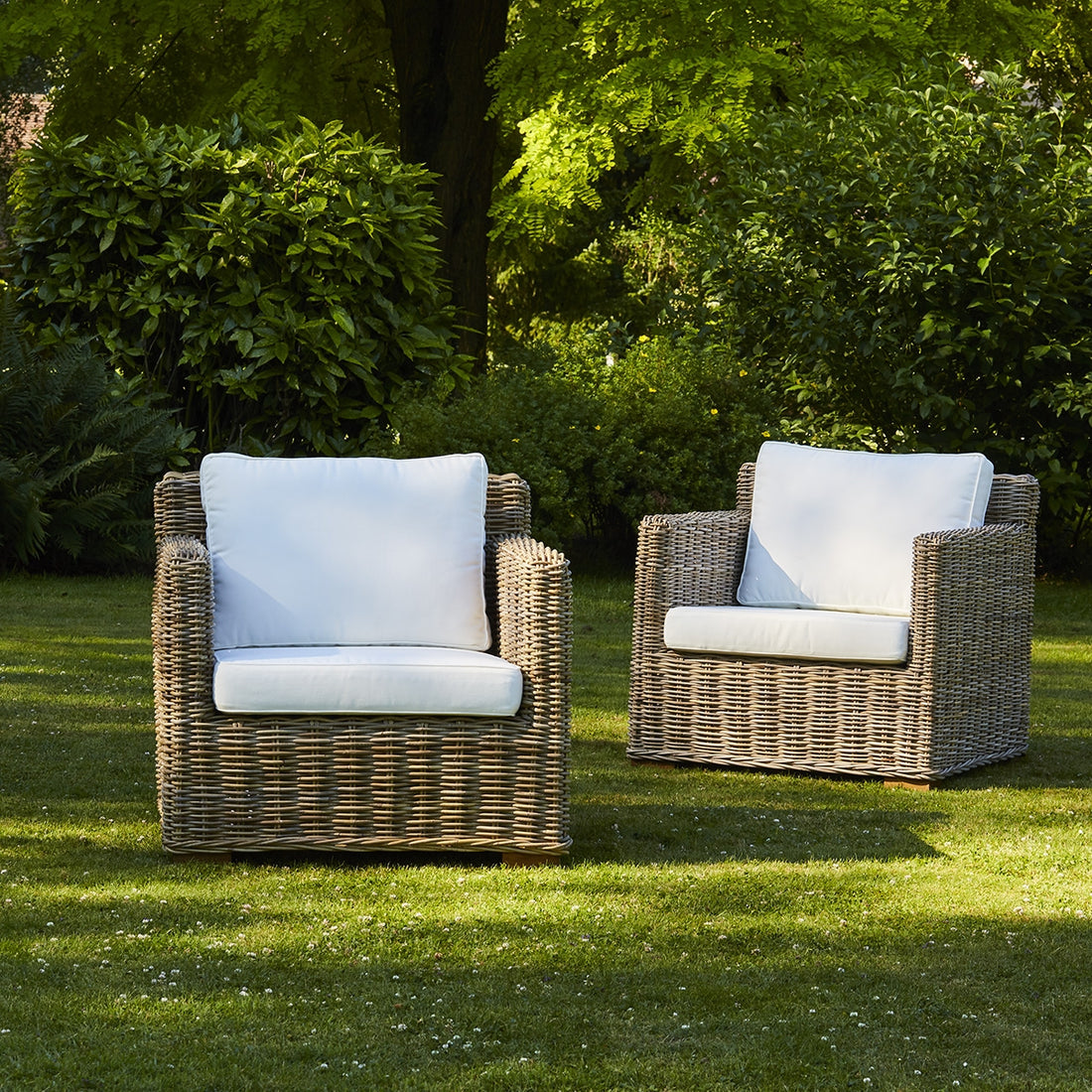 MUSA - Fauteuil de jardin en kubu naturel (lot de 2)
