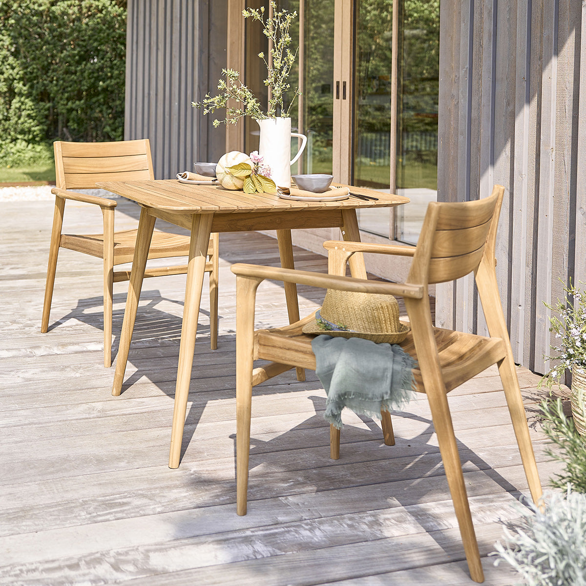 APRIL - Poltrona da giardino in teak massello (set di 2)