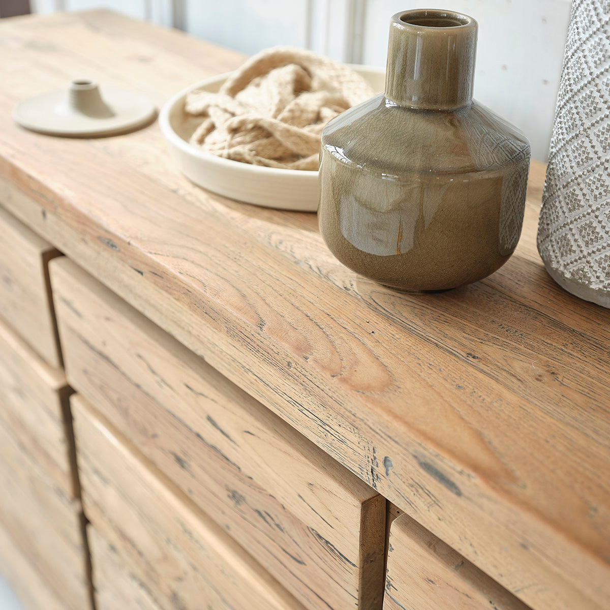 CARGO - Buffet aus massivem recyceltem Teakholz 160 cm