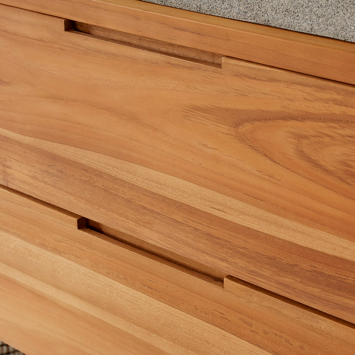 MAË - Hängender Waschtischunterschrank aus massivem Teakholz 115 cm