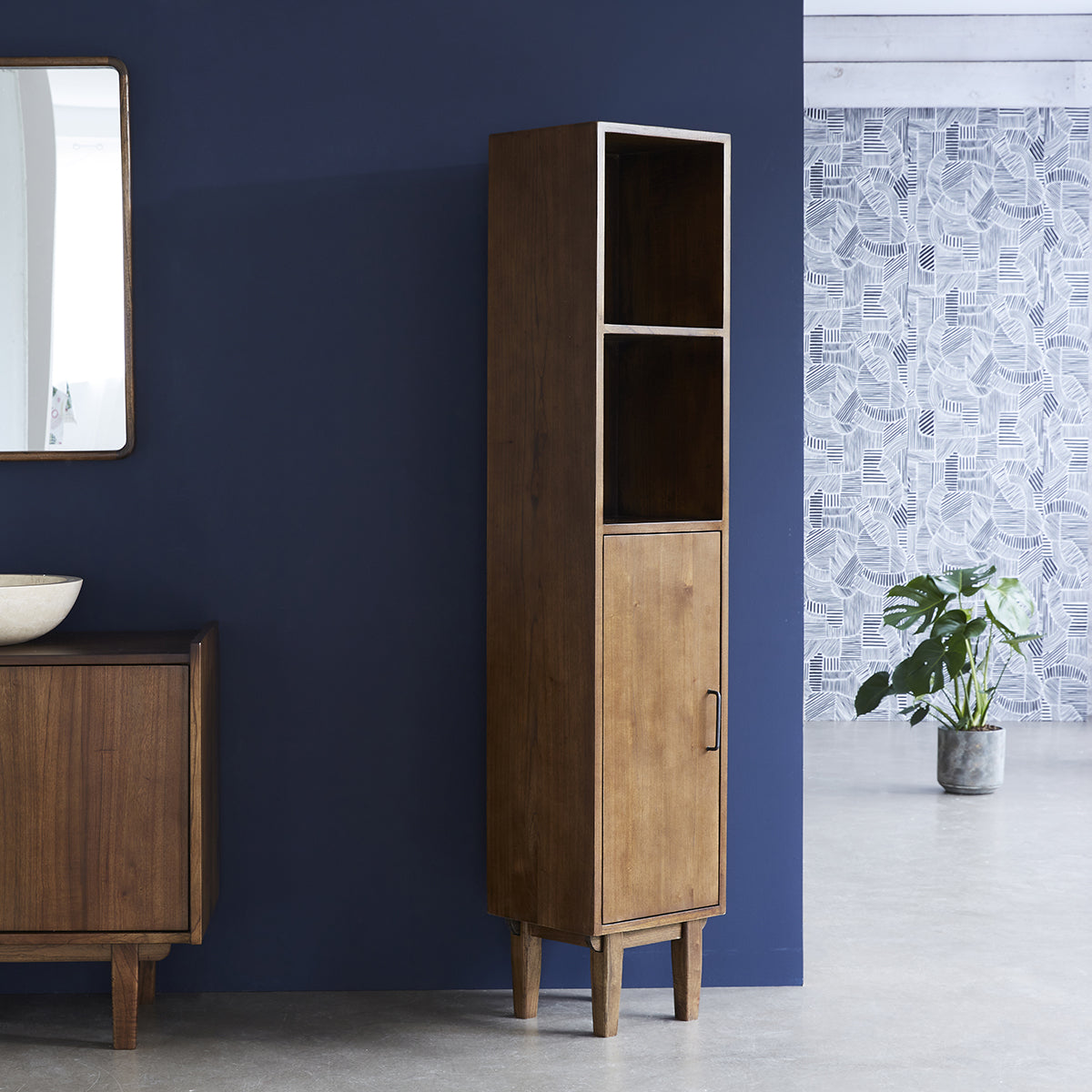 VINTAGE - Colonna da bagno in massello mini 170 cm