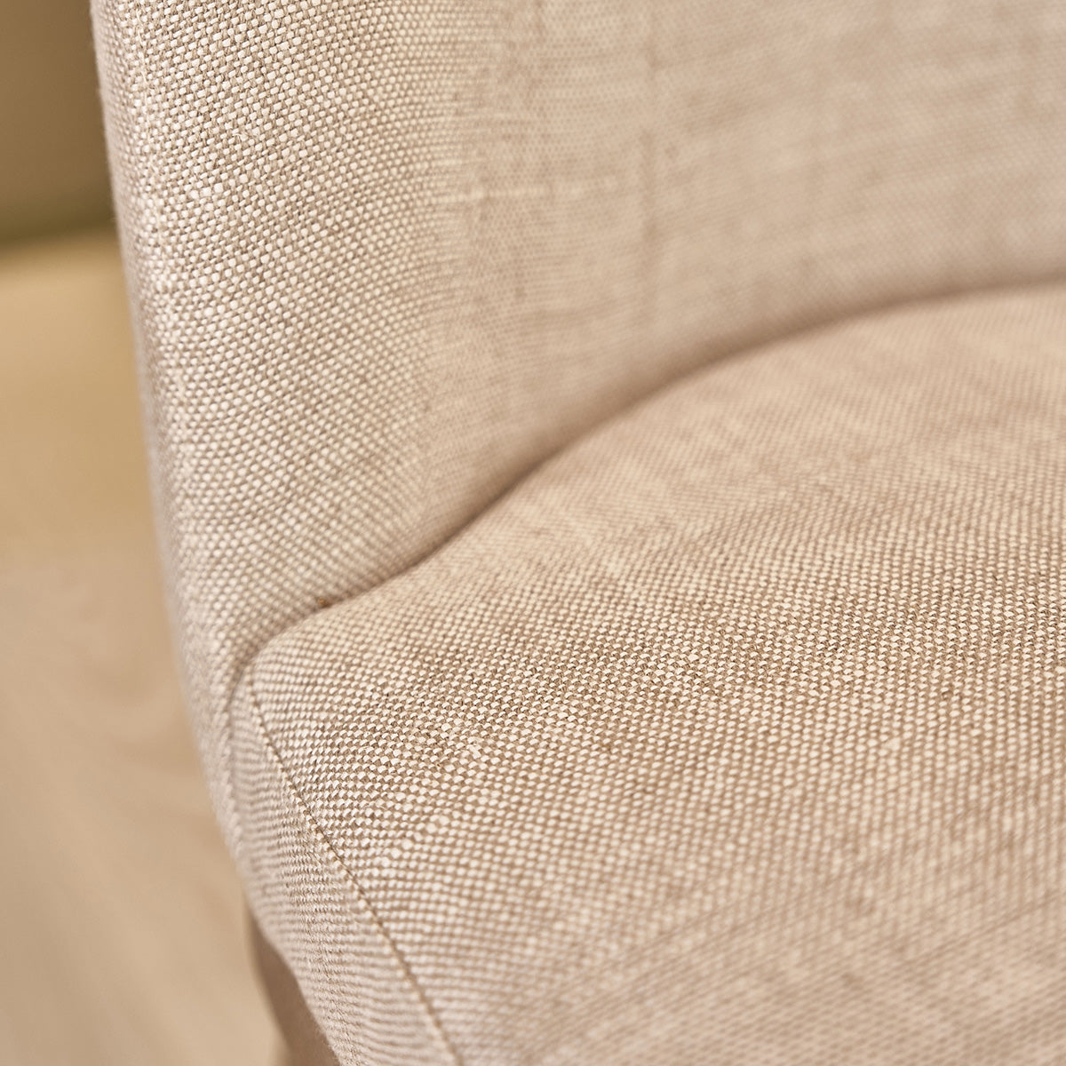 MARGOT - Lot de 2 chaises en chêne massif et tissu lin