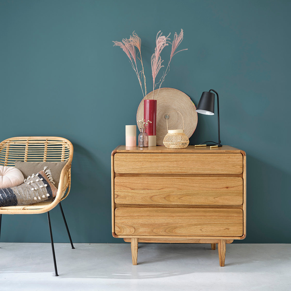 LISON - Commode  en mindi massif 90 cm