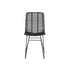 Sedia nera in rattan e metallo