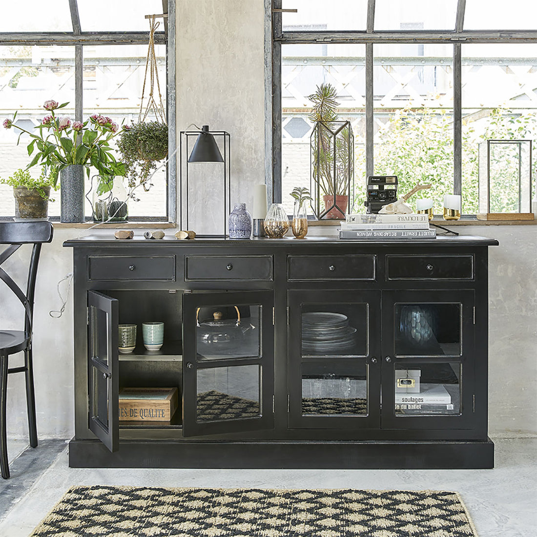 SOHO - Credenza in mogano massello 160 cm