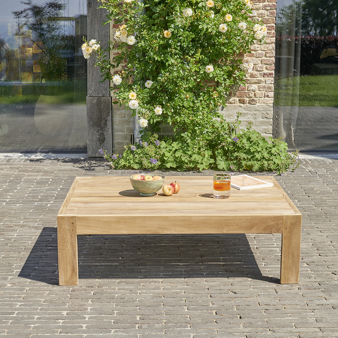 PALMA - Table basse de jardin en teck 102 cm