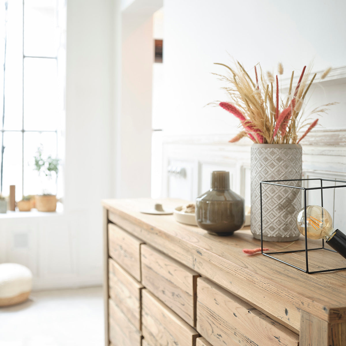 CARGO - Kommode aus massivem recyceltem Teakholz 160 cm