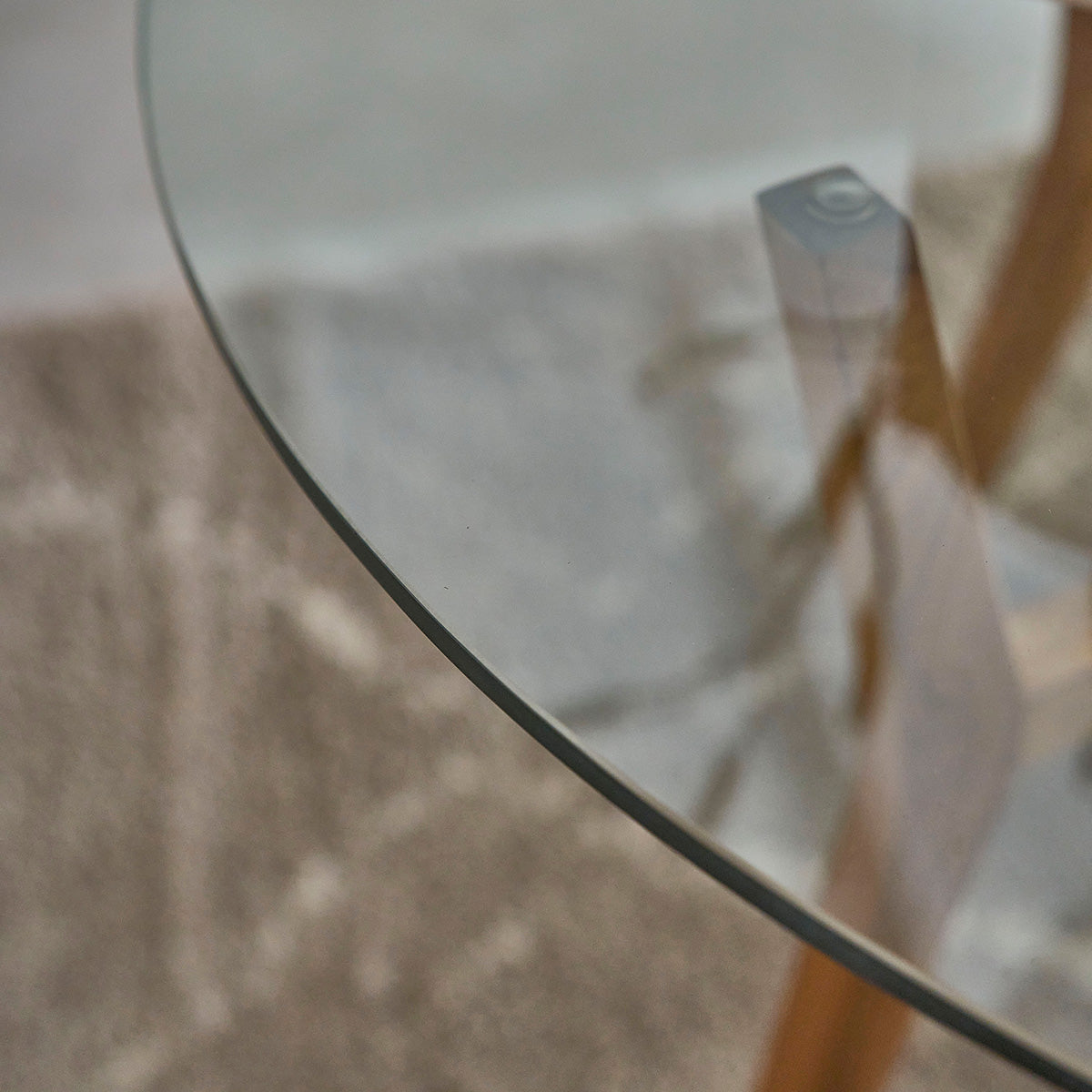 TRISTAN - Tavolo rotondo in teak massello per 4 pers.