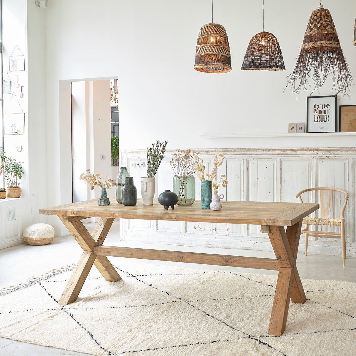 CARGO - Table en teck massif recyclé 8 pers.
