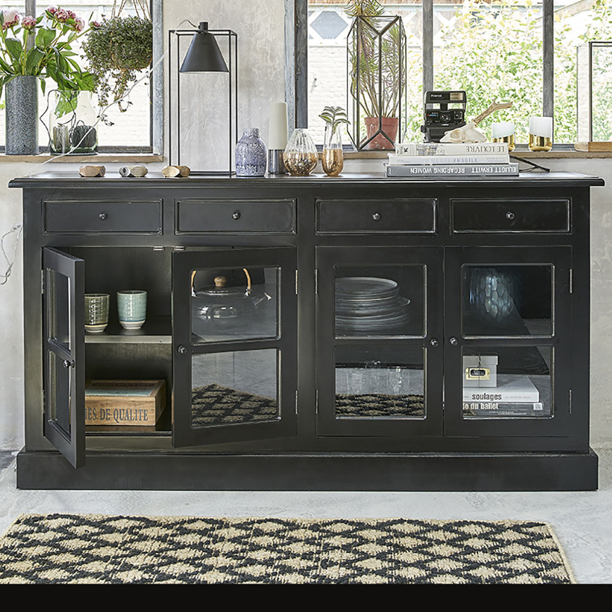 SOHO - Credenza in mogano massello 160 cm