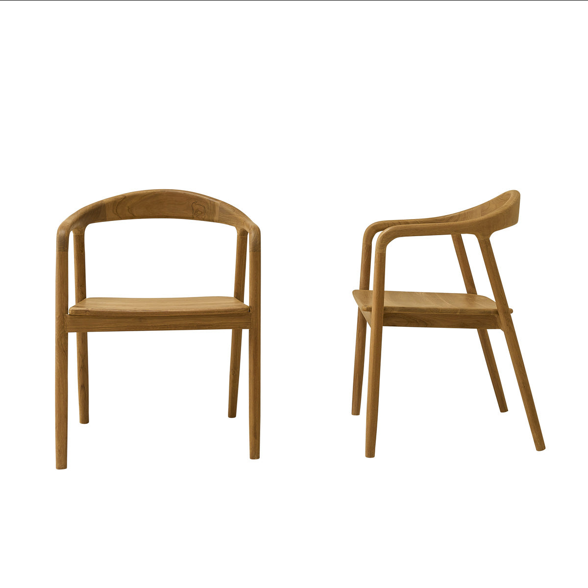 AMBRE - Set di 2 sedie  in teak massello