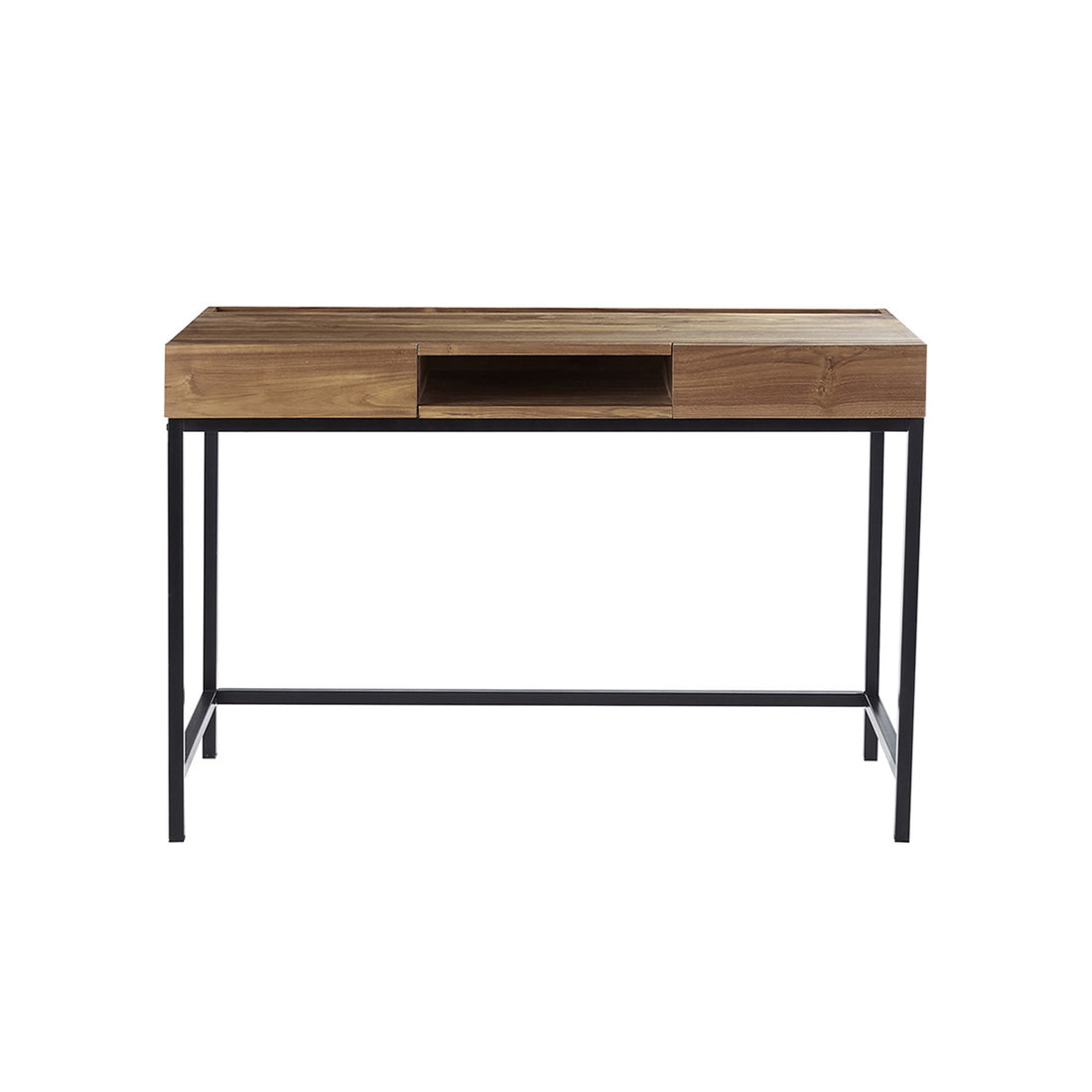 LINA - Scrivania in teak massello e metallo 120 cm