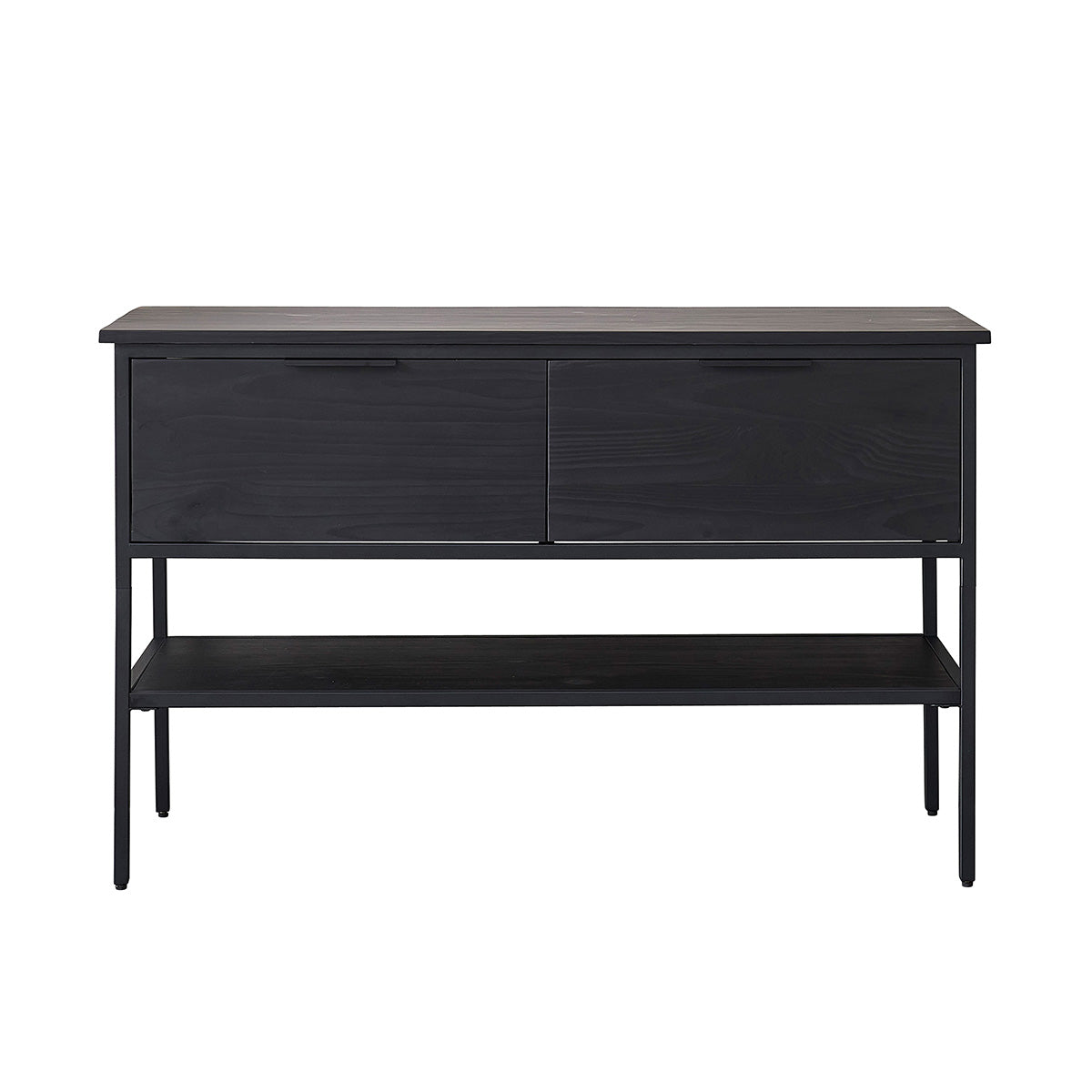 NEVEN - Mobile sottolavabo in pino massello e metallo 120 cm