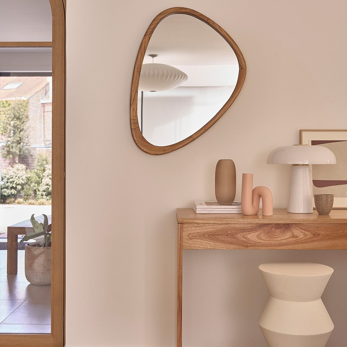 TILO - Konsole aus massivem Mindi 120 cm