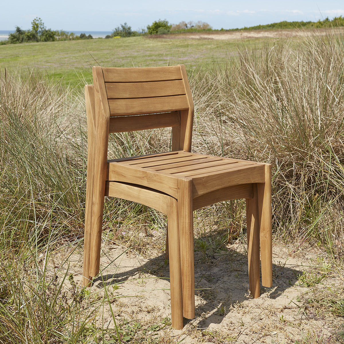 HORTENSE - Sedia da giardino in teak massello riciclato