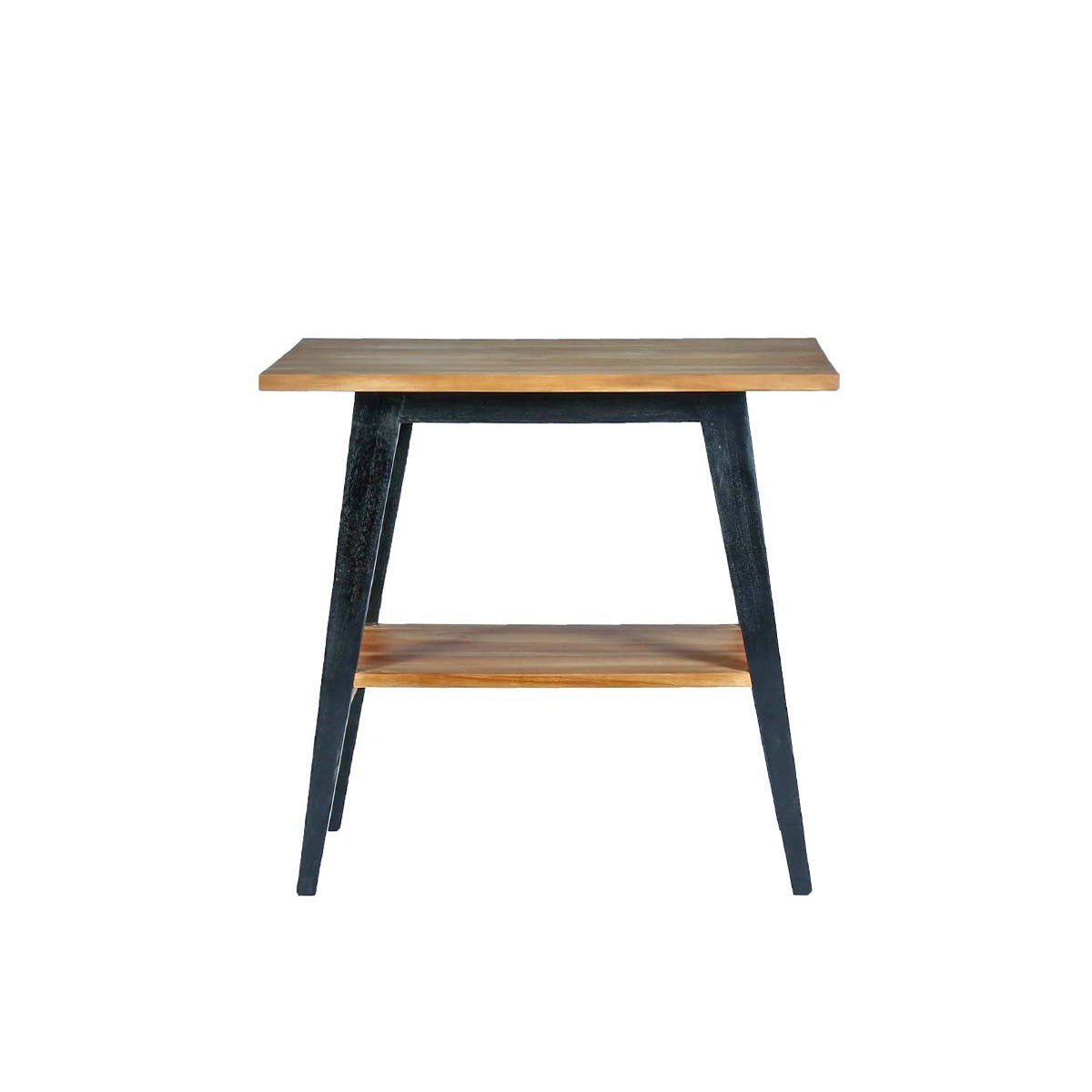 SARA - Meuble de salle de bain en teck massif pieds noirs 80 cm