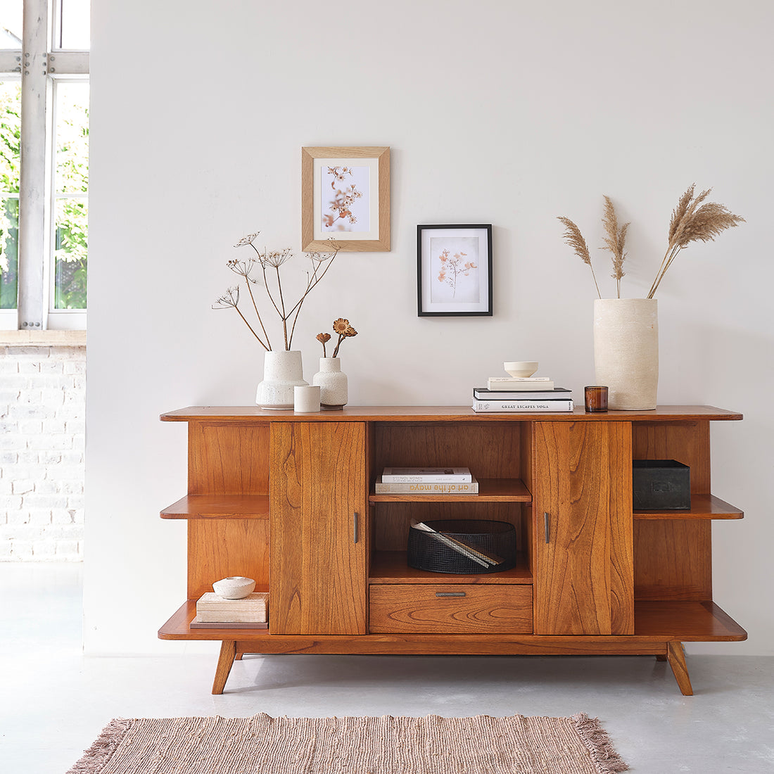 CELESTE - Credenza in mindi massello 180 cm