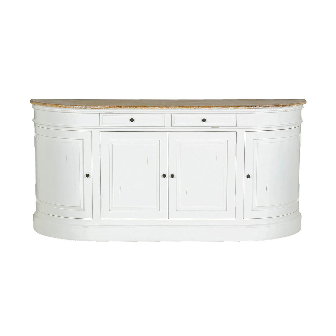 LONDRES - Credenza bianca in mogano e teak massello 180 cm