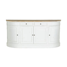 Credenza bianca in mogano e teak massello 180 cm