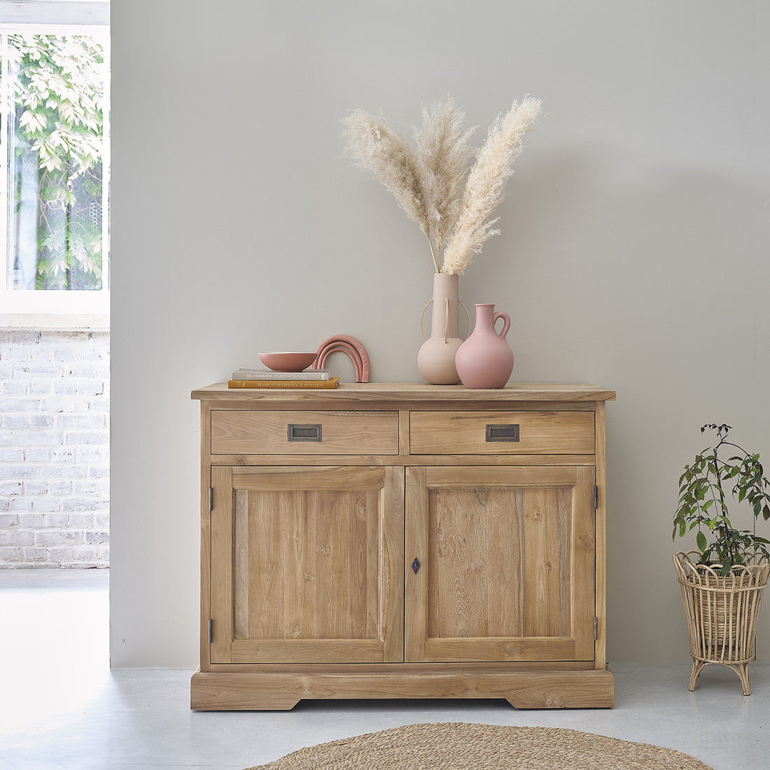 BOSTON - Credenza in teak massello 120 cm