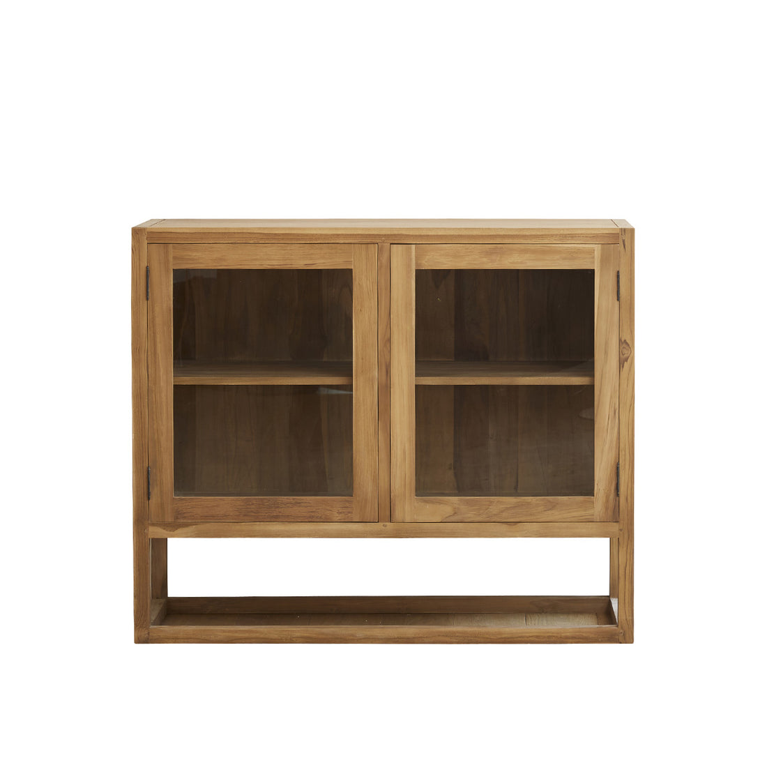 BOSTON - Buffet en teck massif et verre 120 cm