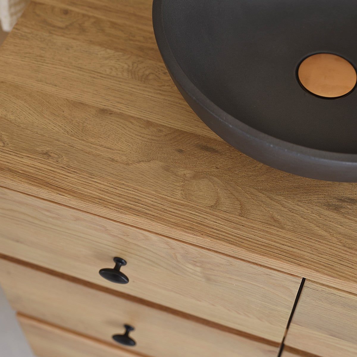 PURE - Lavabo in cemento grigio Ø37 cm