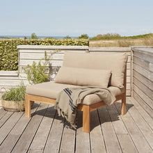 Poltrona da giardino in teak massello tortora